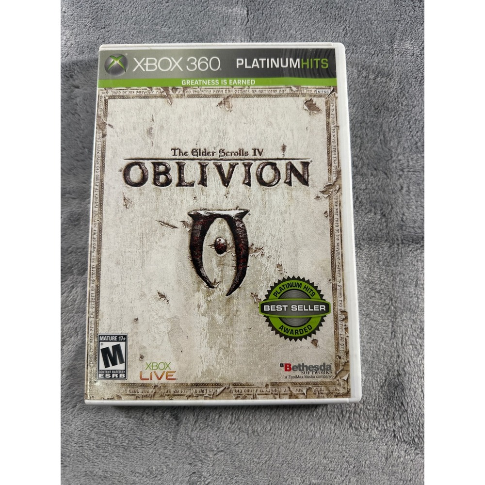 The Elder Scrolls IV Oblivion Xbox 360 Platinum Hits RPG Bethesda Complete CIB